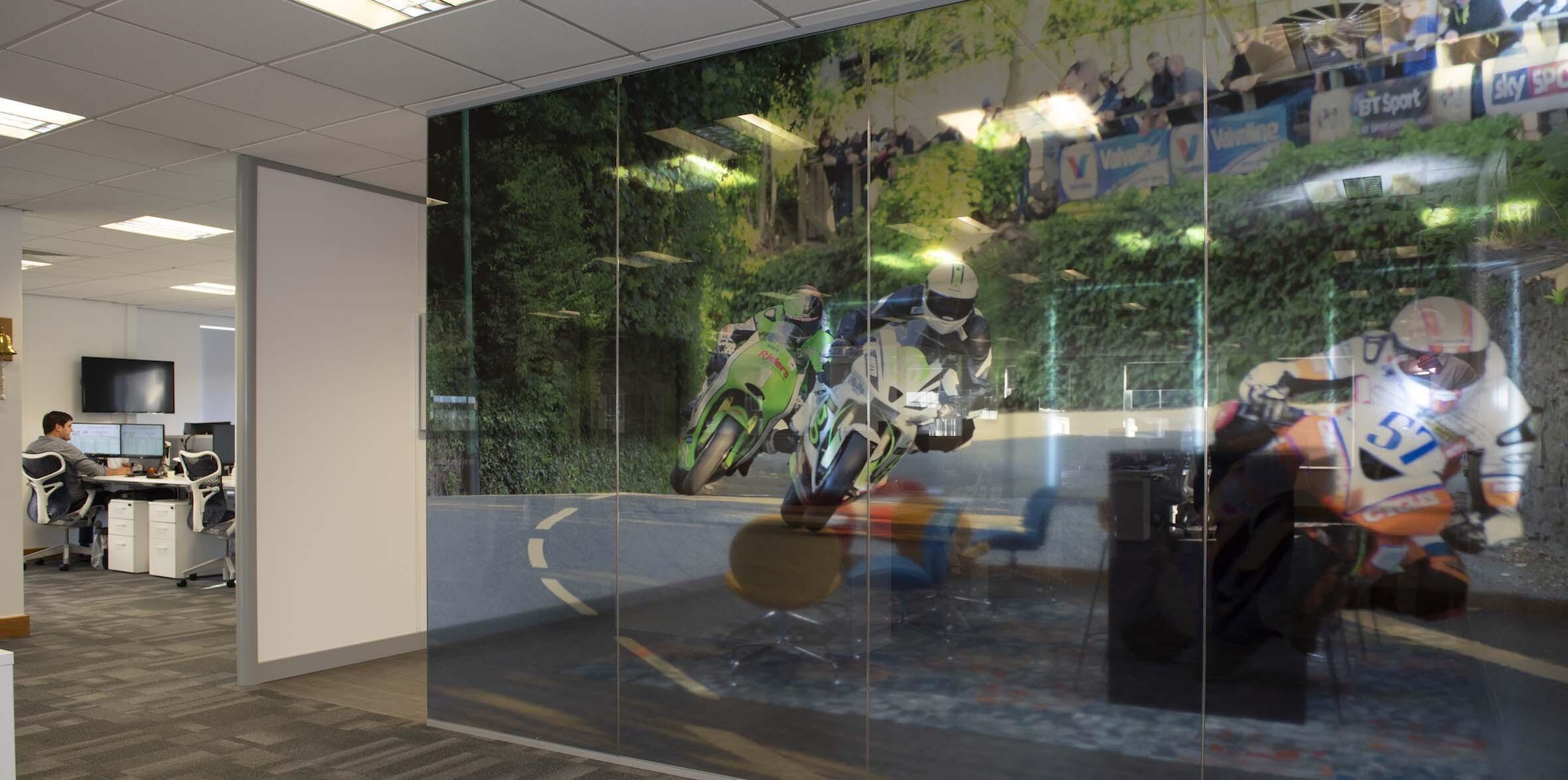 Glass office partitioning installed by Descon