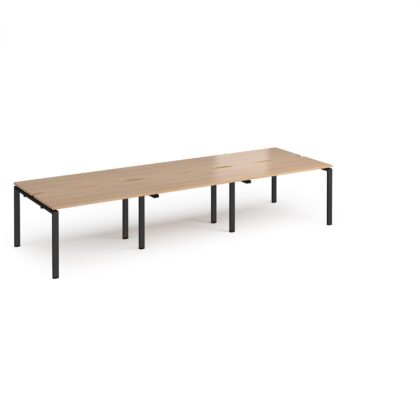 2026 D P027 - ADAPT II STRAIGH DESK CLUSTERS - TRIPLE BACK TO BACK DESKS