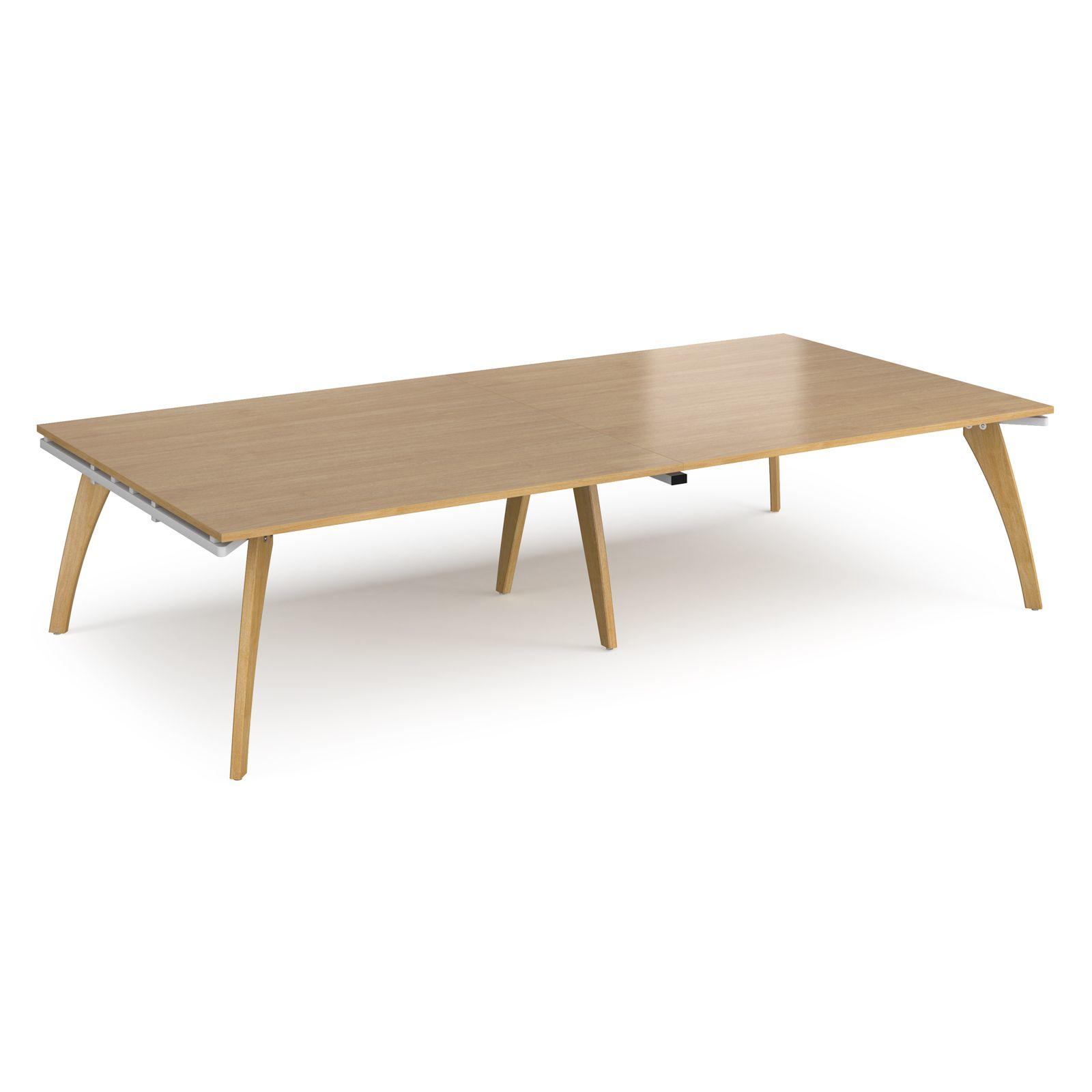 2026 D P251- FUZE RECTANGULAR BOARDROOM TABLE - OAK FRAME - Image 4