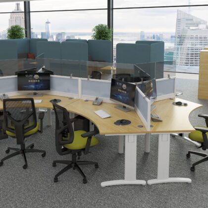 2026 D P178 - DESKTOP GLAZED SCREENS - ALUMINIUM FRAME