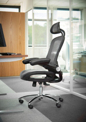 2026 D P334 - CURVA MESH CHAIR WITH HEADREST