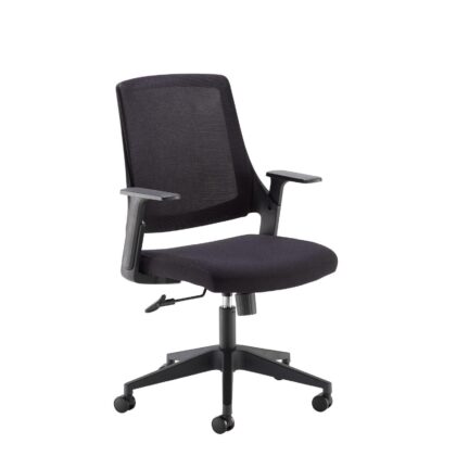 2026 D P343 - DUFFY MESH BACK OPERATOR SEATING - FIXED ARMS - BLACK MESH SEAT/BACK